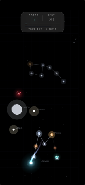 Roche Limit True Sky — the heavens above you right now